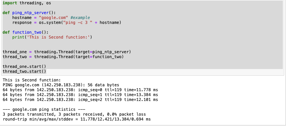 Parallel Execution in Python: Running Multiple Functions Threading